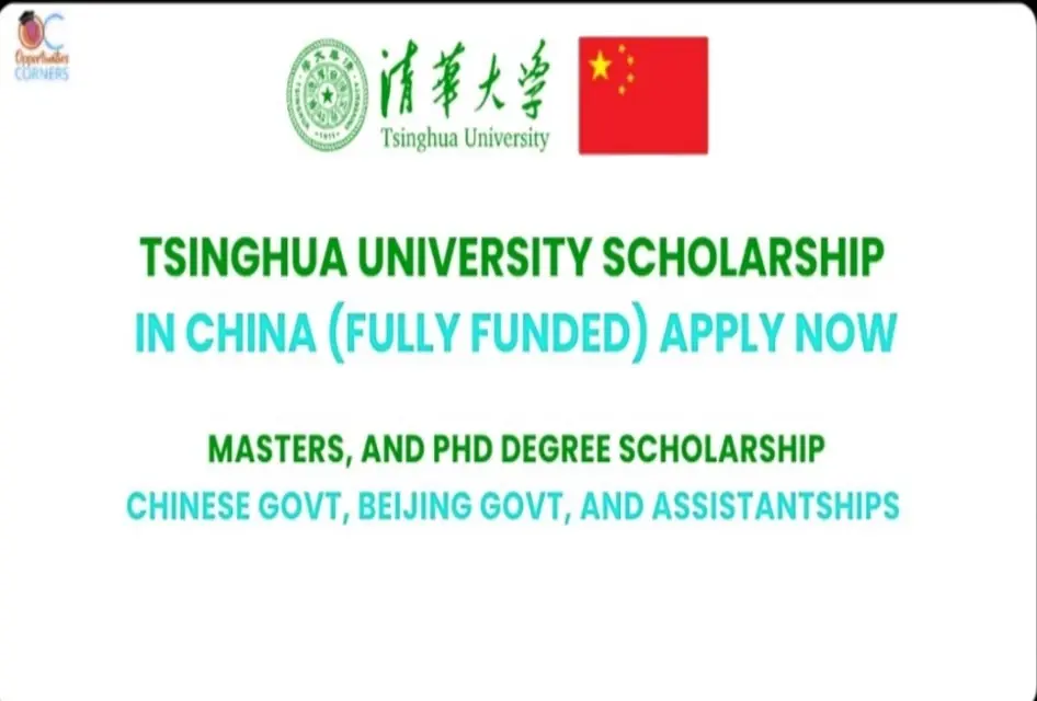 Fully funded Tsinghua University Scholarship in China for 2026
